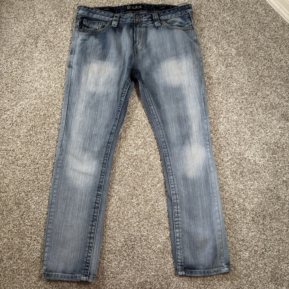 CJ Black Mens 34x30 Skinny Light Wash Cotton‎ Distressed Detailed Pocket Jeans